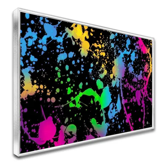 Quadro Respingos Coloridos C/moldura