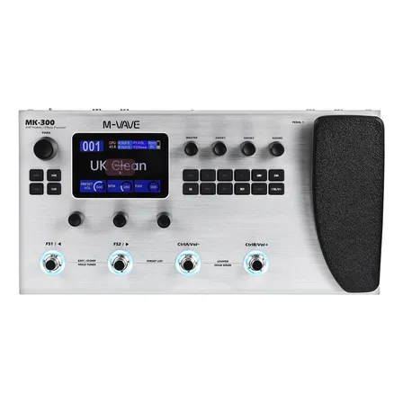 Pedal Multiefeitos M-vave Mk-300 320 Efeitos Com Bluetooth E Bateria 10h Branco