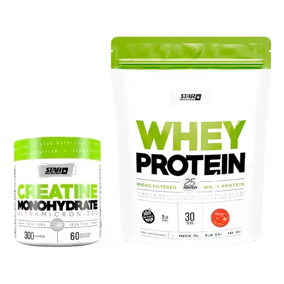 Star Nutrition Whey Protein 2lb + Creatina 300gr Monohidrato