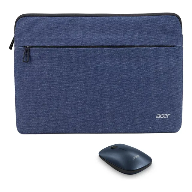 Acer Combo Ratón Óptico Azul Y Paquete De Funda Azul De 15
