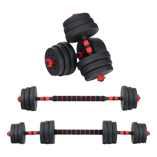 Kit De Pesas Juego De Mancuernas Barra Set 20 Kg Ejercicio