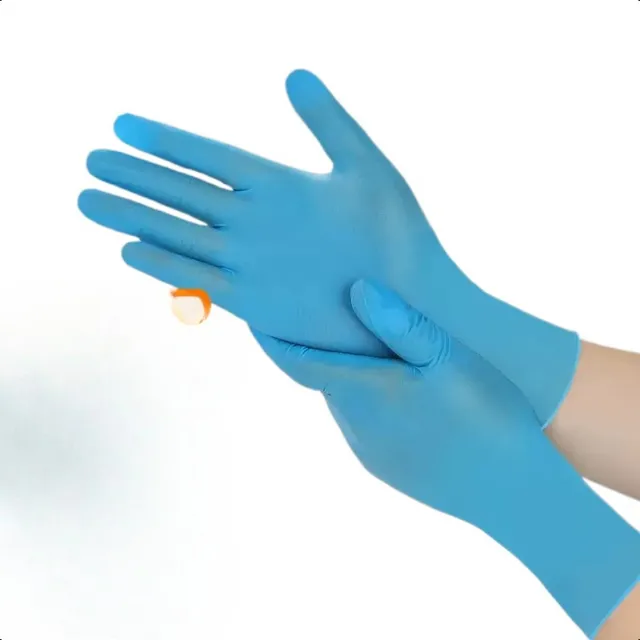 Guantes De Nitrilo Vinil Libre De Latex Sin Polvo Azul Negro