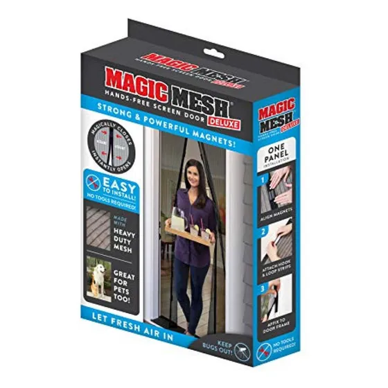 Magic Mesh Deluxe Mosquitero para Puerta Magnetico Adaptable Hasta 1.00x2.10cm