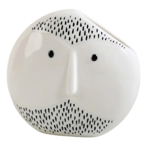 Jarrón Con Forma De Cara Humana, Maceta Decorativa, Estatua