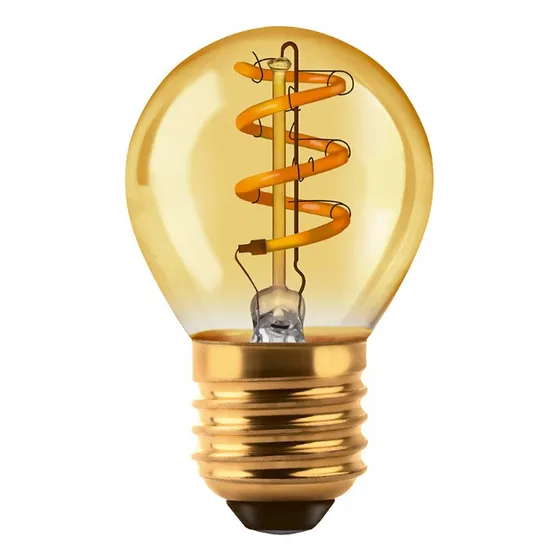 Lámpara Gota G45 3w Led Golden Vintage Fil Macroled 2200k