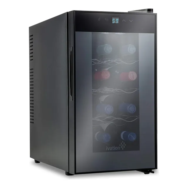 Ivation Enfriador De Vino Con Visualización Digital De Temperatura, Negro