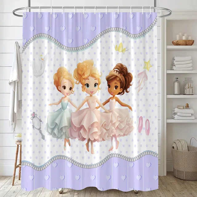 Cortina Ducha Para Niña Princesa Lago Cisne Ballet Elegante