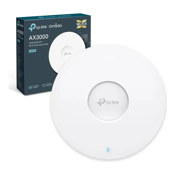 Access Point Wi-Fi 6 TP-Link EAP650 AX3000 PoE+ Ponto de Acesso Omada Mesh Cor Branco