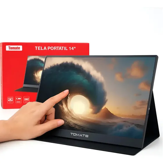 Tela Tomate 14 Ips Touch Alto-falante Hdmi/type-c Preto