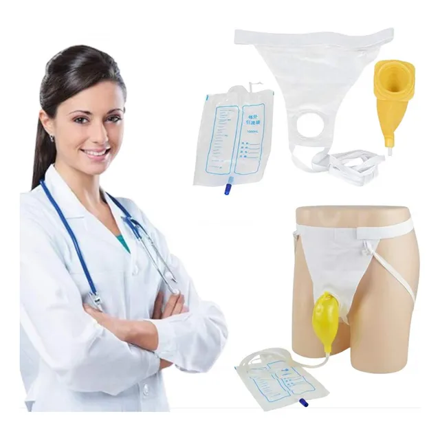 Coletor De Urina Masculino Com Bolsa 1000ml Incontinência