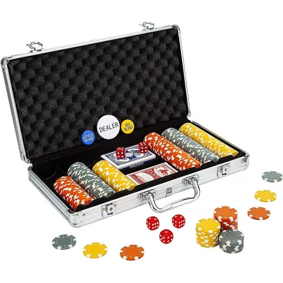 Juego De 300 Fichas Maleta Aluminio Nuevas + Cartas De Póker