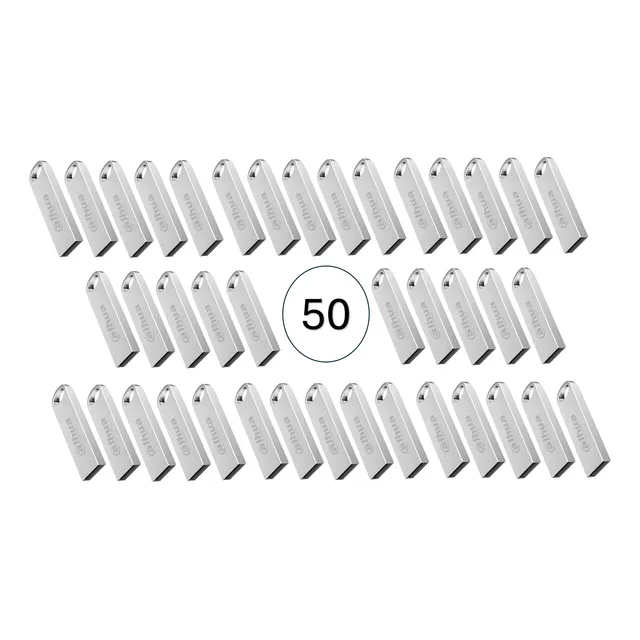Memorias Usb 16 Gb Dahua Metálica Blister Hi Speed Kit 50 Pz Plateado U106-50