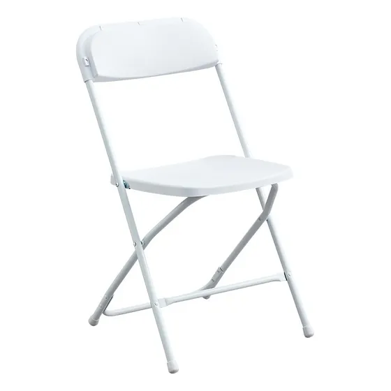 Silla Plegable Apilable Resistente Estructura Metal Fuerte