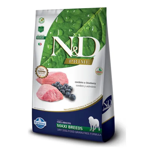 Alimento N&D para cão adulto de raza grande sabor cordeiro de 10 kg