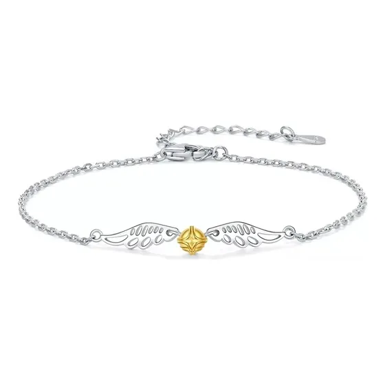 Pulsera Snitch Dorada Plata 925 Baño Oro 18k Joya Juvenil