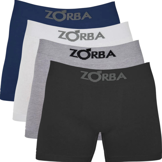 Pacote 4 Cuecas Boxer Algodão Box Masculina Cotton Zorba Pacote 4 Cuecas Boxer Algodão Box Masculina Cotton Zorba