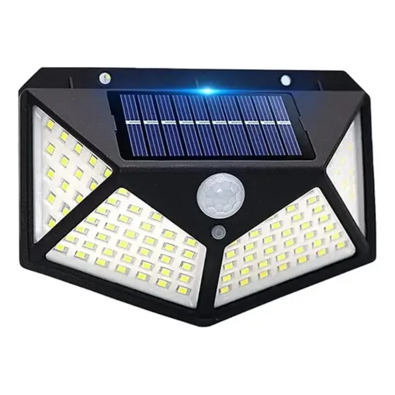 Lámpara Led Panel Solar  De Pared Con Sensor Movimiento