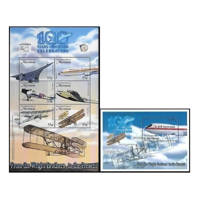 Aviones - Concorde - Micronesia - Hojita + Block Mint