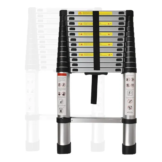 Escalera De Extensión Telescópica De Aluminio Plegable, Esca