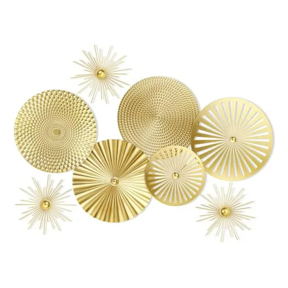 8 Pcs Decoración De Pared Dorada - Arte Moderno Metal Estrel