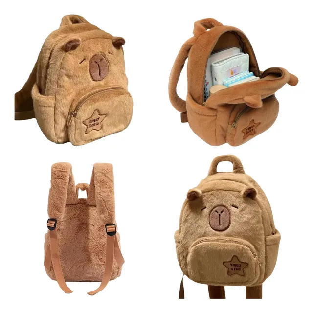 Bolso Capibara Mochila Peluche Morral Capybara Niña Kawaii
