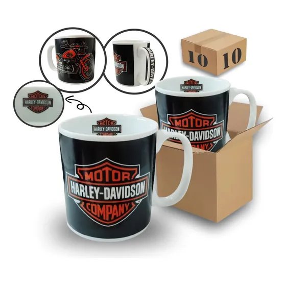 Caneca Porcelana Datas Especiais Atacado Kit 10 Und 280ml