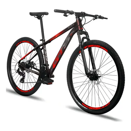 Bicicleta Aro 29 Gts Feel Full 24 Marchas Freios A Disco Cor Preto E Vermelho Tamanho Do Quadro 21 Preto E Vermelho 21