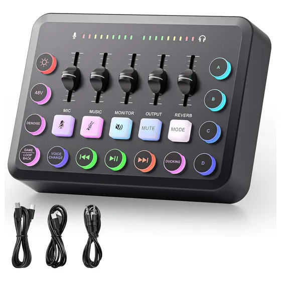 Mesa De Som Digital Áudio Mixer Interface Audio