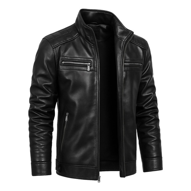 Jaqueta De Couro Masculina Casaco Blusa De Frio Impermeavel Jaqueta De Couro Masculina Casaco Blusa De Frio Impermeavel