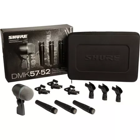 Kit De Micrófonos Shure Dmk57-52 Para Batería Con Maletín Color Negro