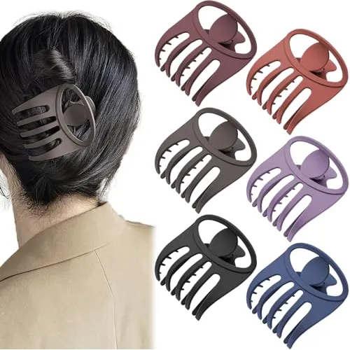 6 Pcs Planas De Cocodrilo Pelo Clips De Garra, 2.95 Cbssq