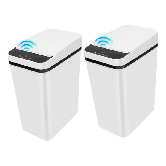 2 Papeleras Inteligente Blanca  Automático Bajo Pedido