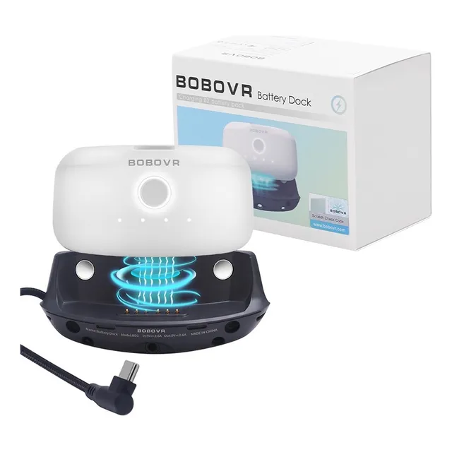 Bobovr Bateria Doca Kit De Atualização Para M2 Mais Cinta Cor Branco