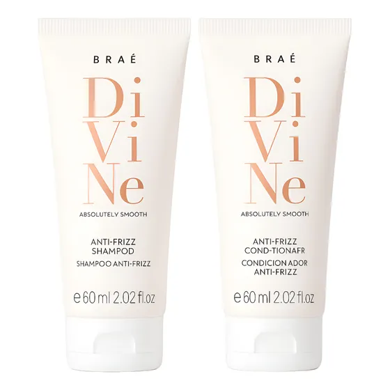 Kit Braé Divine Shampoo 60ml Condicionador 60ml Travel Size 