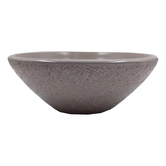 Pektra Home Mon Orgánica Negro bacha apoyo baño vanitory cerámica artesanal acabado satinado cemento orgánica