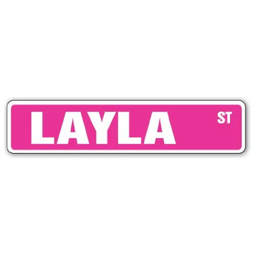 Letrero Calle Layla Para Habitacion Nombre Niño Interior In