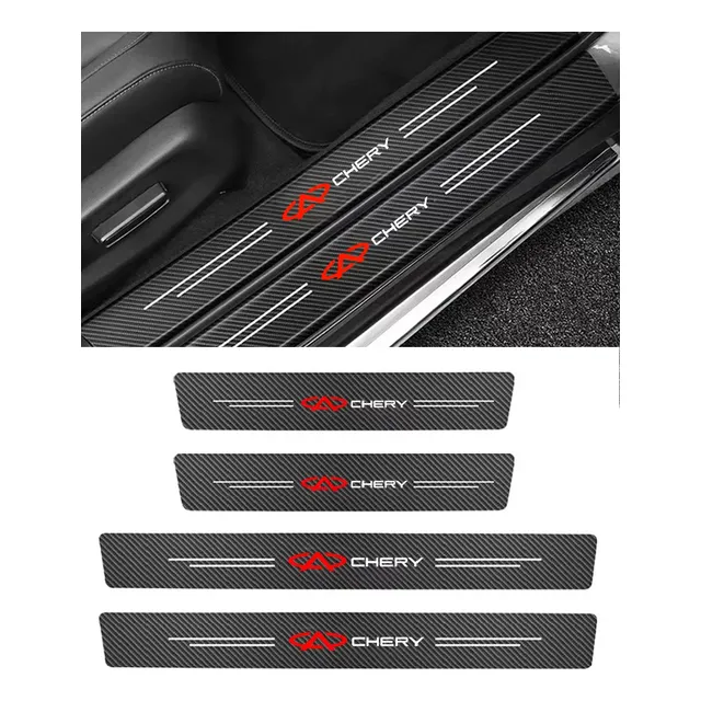 Protector Umbral Puertas Fibra Carbono Chery Arauca Orinoco