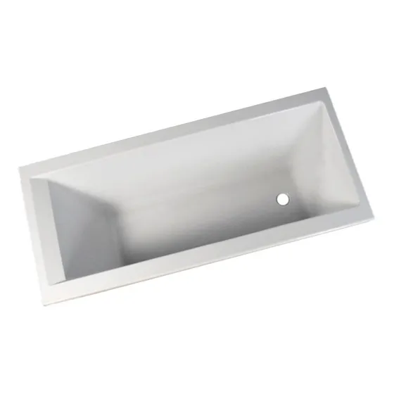 Bañera empotrada Bagnara Moderna de 1600mm x 700mm x 420mm color blanca
