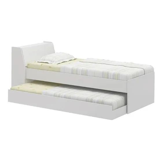 Cama Solteiro Bicama Ditália Bb-28 Branco