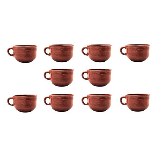 10 Tazas De Barro Rojo De Oaxaca Diseño Tradicional 350ml 10 Tazas De Barro Rojo De Oaxaca Diseño Tradicional 350ml