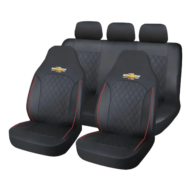 Funda Cubre Asiento Integrado Eco Cuero Up Logo Chevrolet
