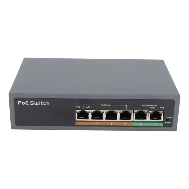 Switch Gigabite 4 Puertos Poe + 2 Puerto 10/100mbps 65w