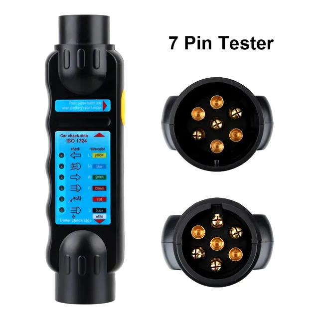 Tester Probador Enchufe Trailer Hembra 7 Pines