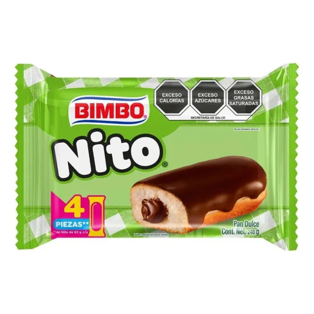 Pan Dulce Bimbo Nito 4 Piezas De 62 G C/u