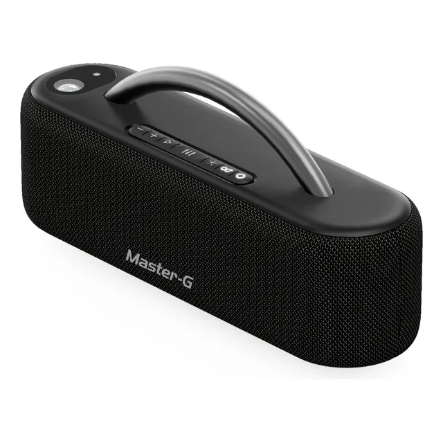 Parlante Bluetooth 2,75 X2 Infinityvibes Aprueba de Salpicaduras TWS Luces Laser LED Master-g Color Negro