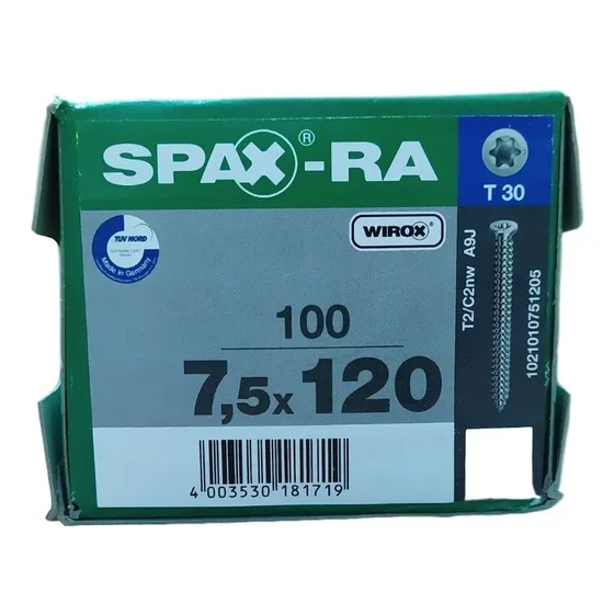 Tornillos Spax Ra 7.5 X 120 Mm P/concreto No Necesitataquete