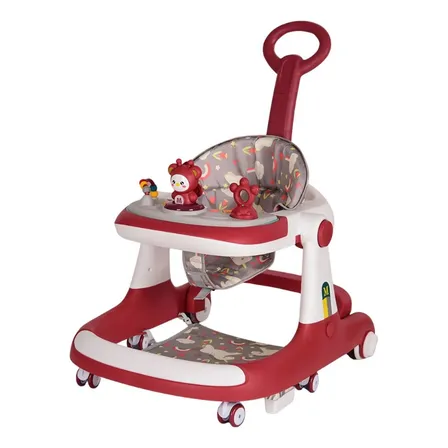 Andadera Caminadora De Bebé Multifuncional Anticaida Unisex Color Rojo