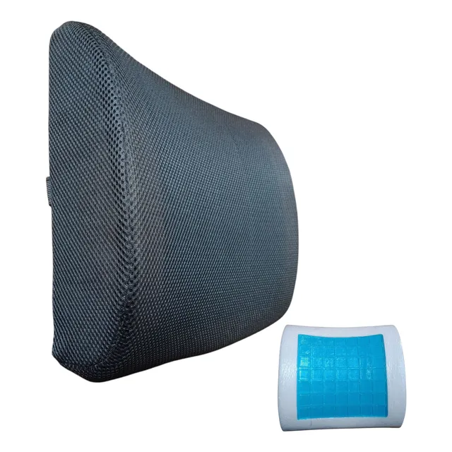 Cojín Respaldar Lumbar Viscoelastico Memoria Gel Funda 3d