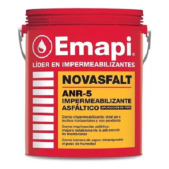 Emapi novasfalt anr-5 asfaltica al agua x 20 lts color negro