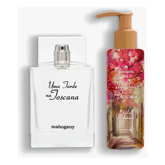 Kit Mahogany Fragrância E Hidratante Coporal Uma Tarde Na Toscana